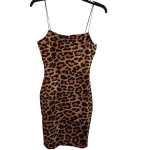 TOPSHOP NWT BodyCon Leopard Print Dress Sexy Chic Trendy Animal Print $45